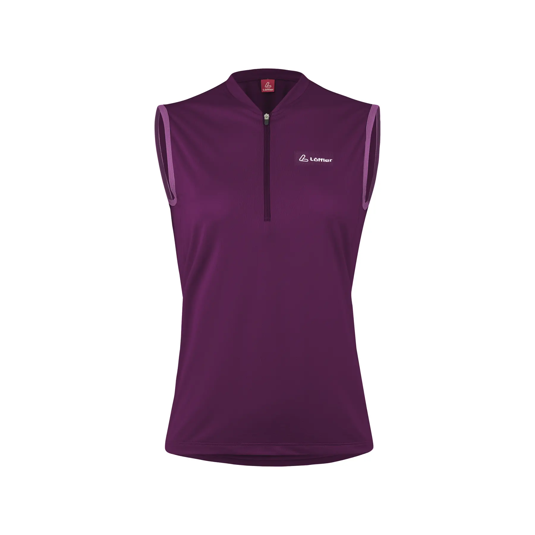 Loeffler Half Zip Plain Mouwloos Fietstrui Paars 42 Vrouw