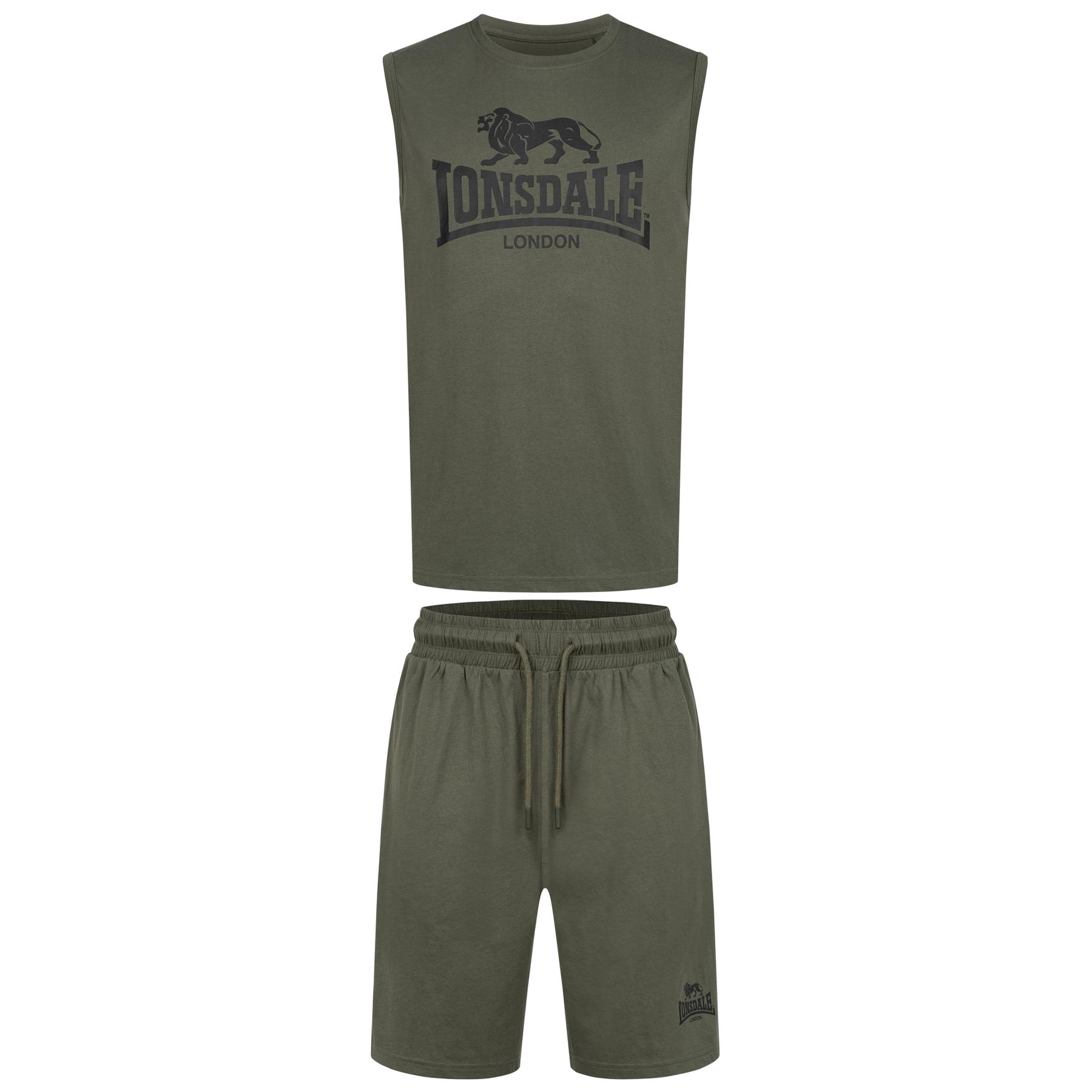 4255581568494 - Herren ärmelloses T-Shirt & Shorts Set normale Passform ALLANTON