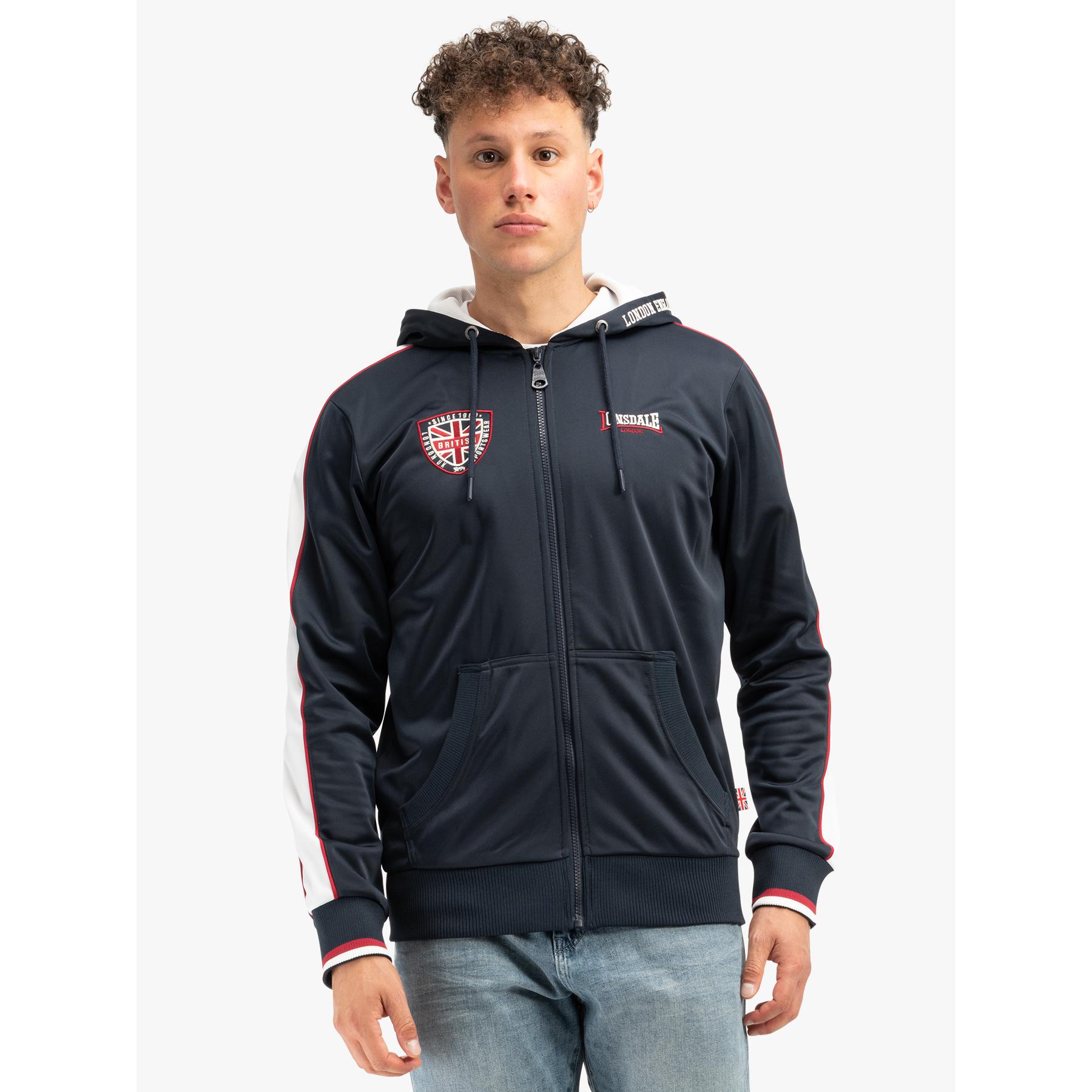 4255581538558 - Herren Trainingsjacke mit Kapuze normale Passform STRATHMORE
