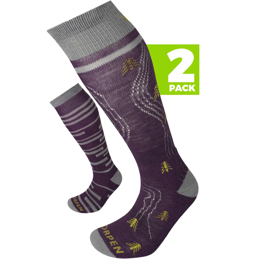 Damen Merinowollsocken Lorpen Mid Eco (x2)
