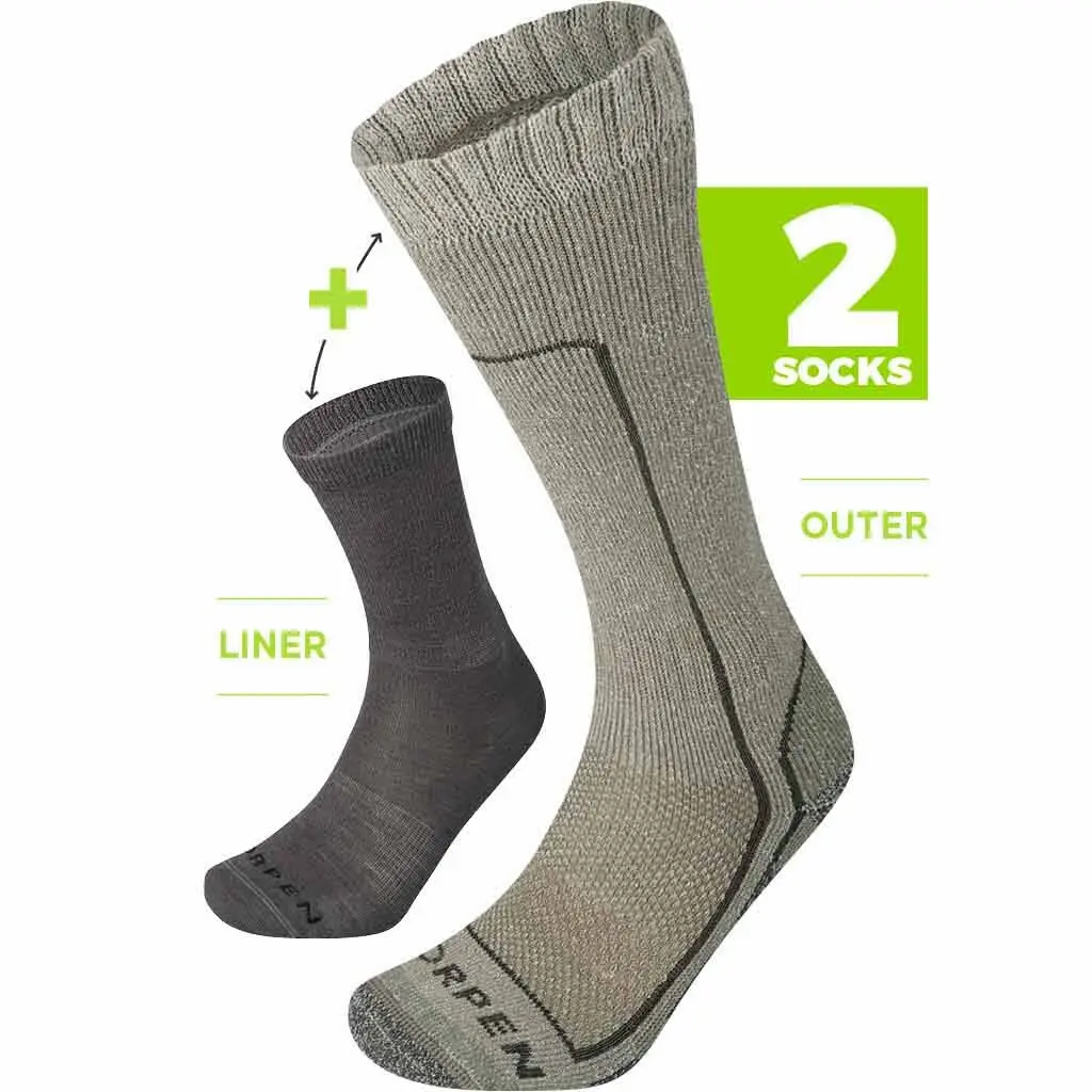 Socken aus Merinowolle Lorpen System Eco (x2)