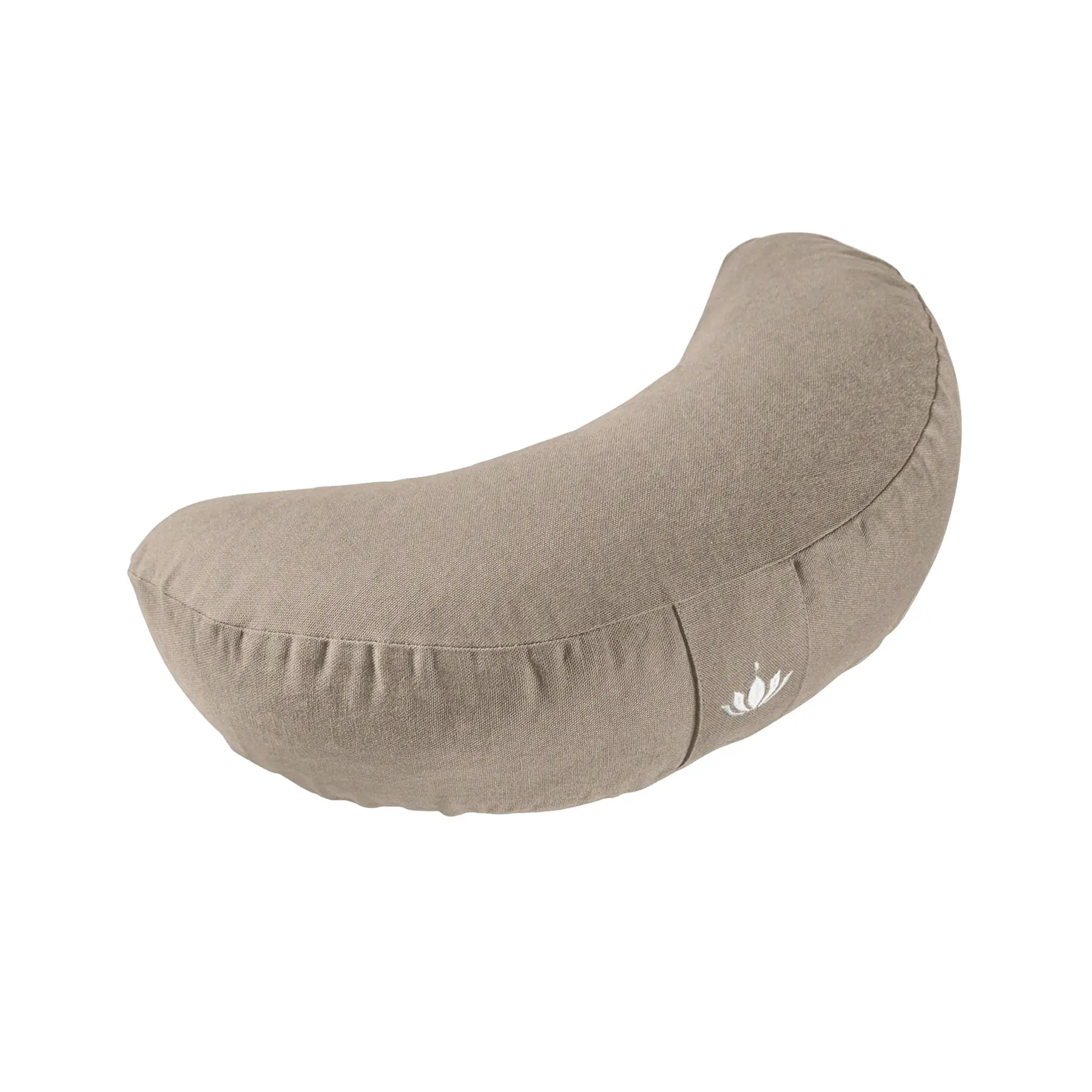 Lotuscrafts Unisex Beige Croissant-Shaped Cushion Cover