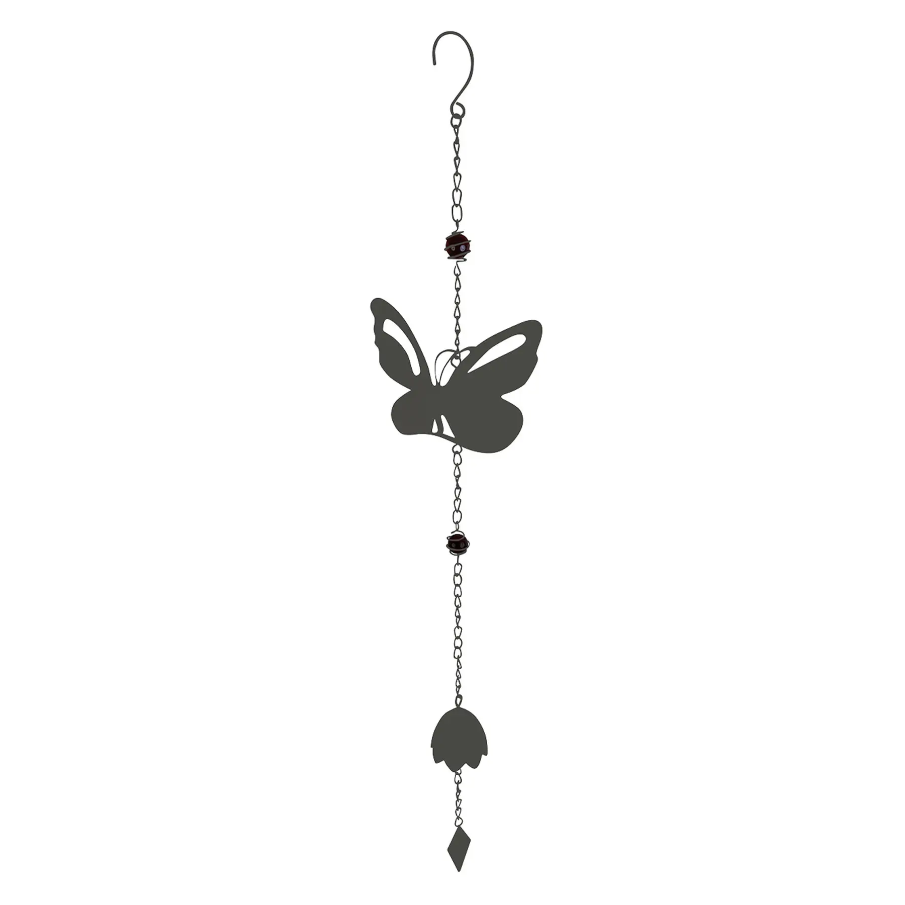 Windspiel Schmetterling mit Perlen Louis Moulin