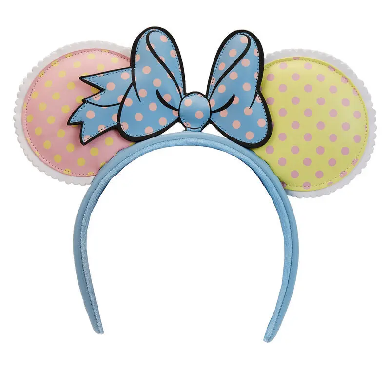 0671803443969 - Mickey Mouse Loungefly - Minnie Pastel Color Block Dots Haarreifen multicolor