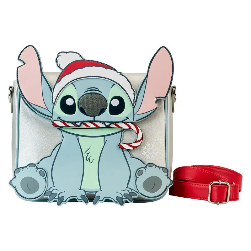 0671803471450 - Schultertasche für Mädchen Disney Stitch Holiday glitter