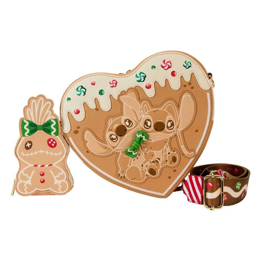 0671803526167 - Schultertasche Disney Lilo & Stitch Angel And Stitch Gingerbread Heart