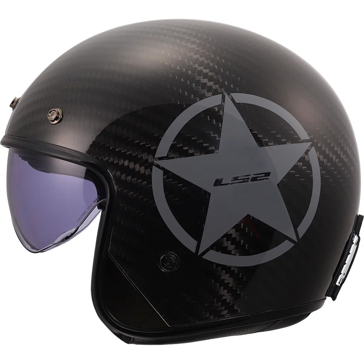 Jet-Motorradhelm LS2 OF601 Bob II C Star