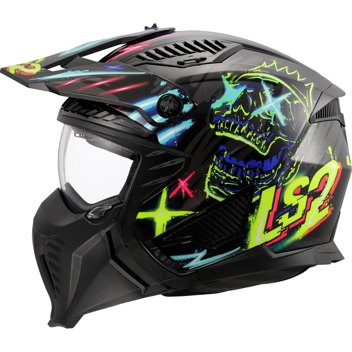 Motorrad Trialhelm LS2 OF606 Drifter Rayz