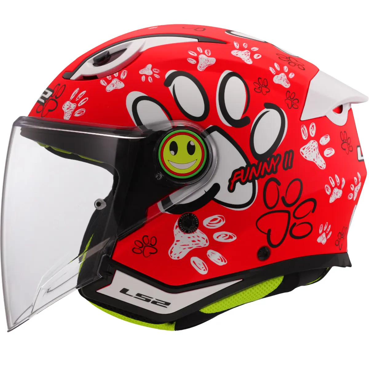 Jet-Motorradhelm Kinder LS2 OF622 Funny II Paws