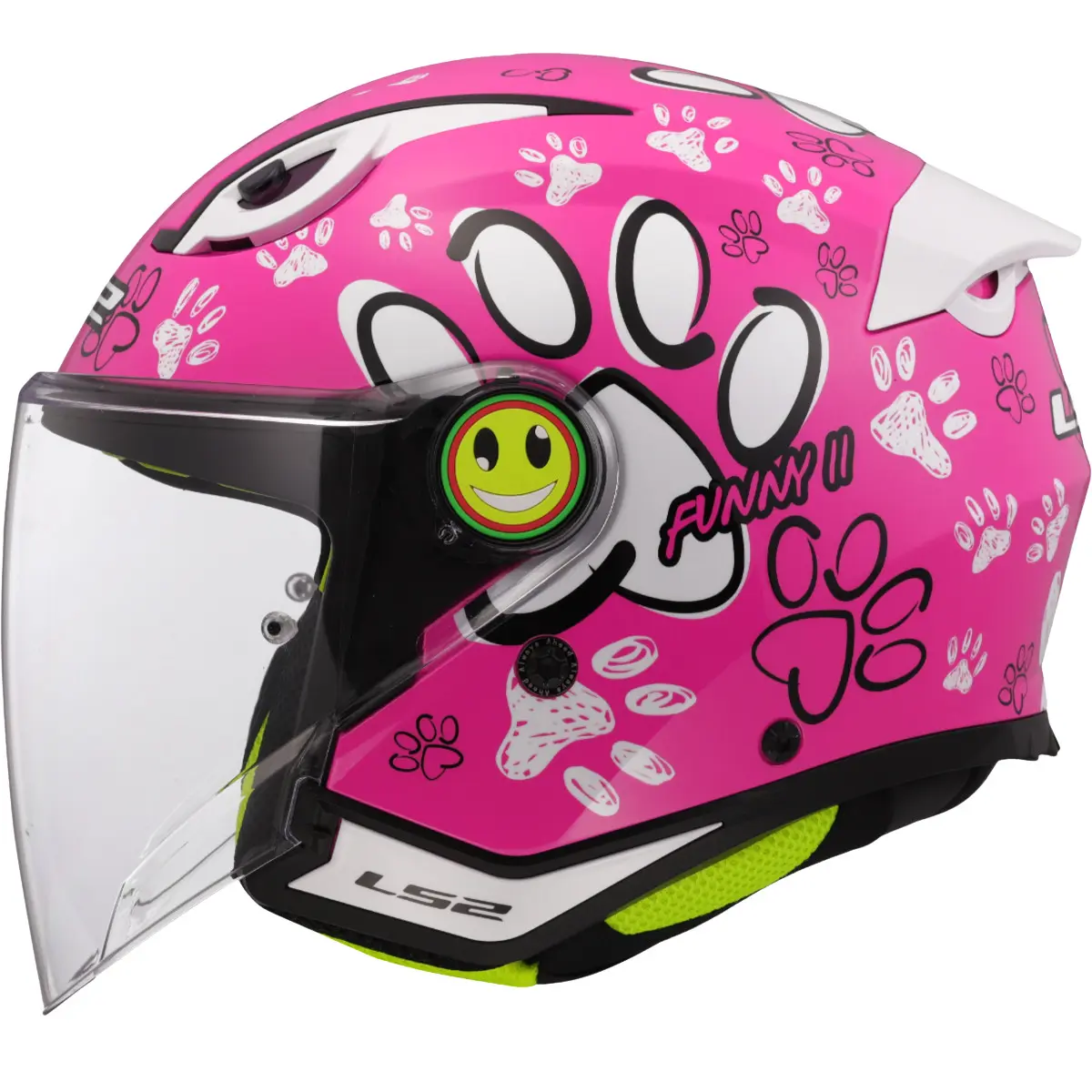 Jet-Motorradhelm Kinder LS2 OF622 Funny II Paws
