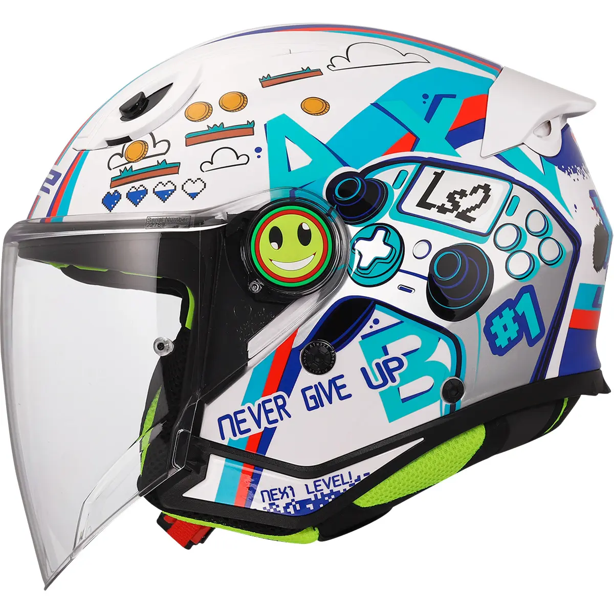 Jet-Motorradhelm Kinder LS2 OF622 Funny II Next Level