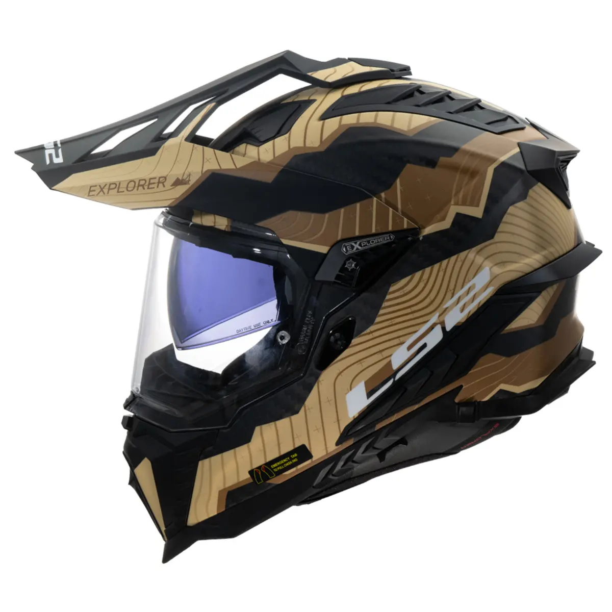 Motorrad-Integralhelm LS2 MX701 Explorer C Trick
