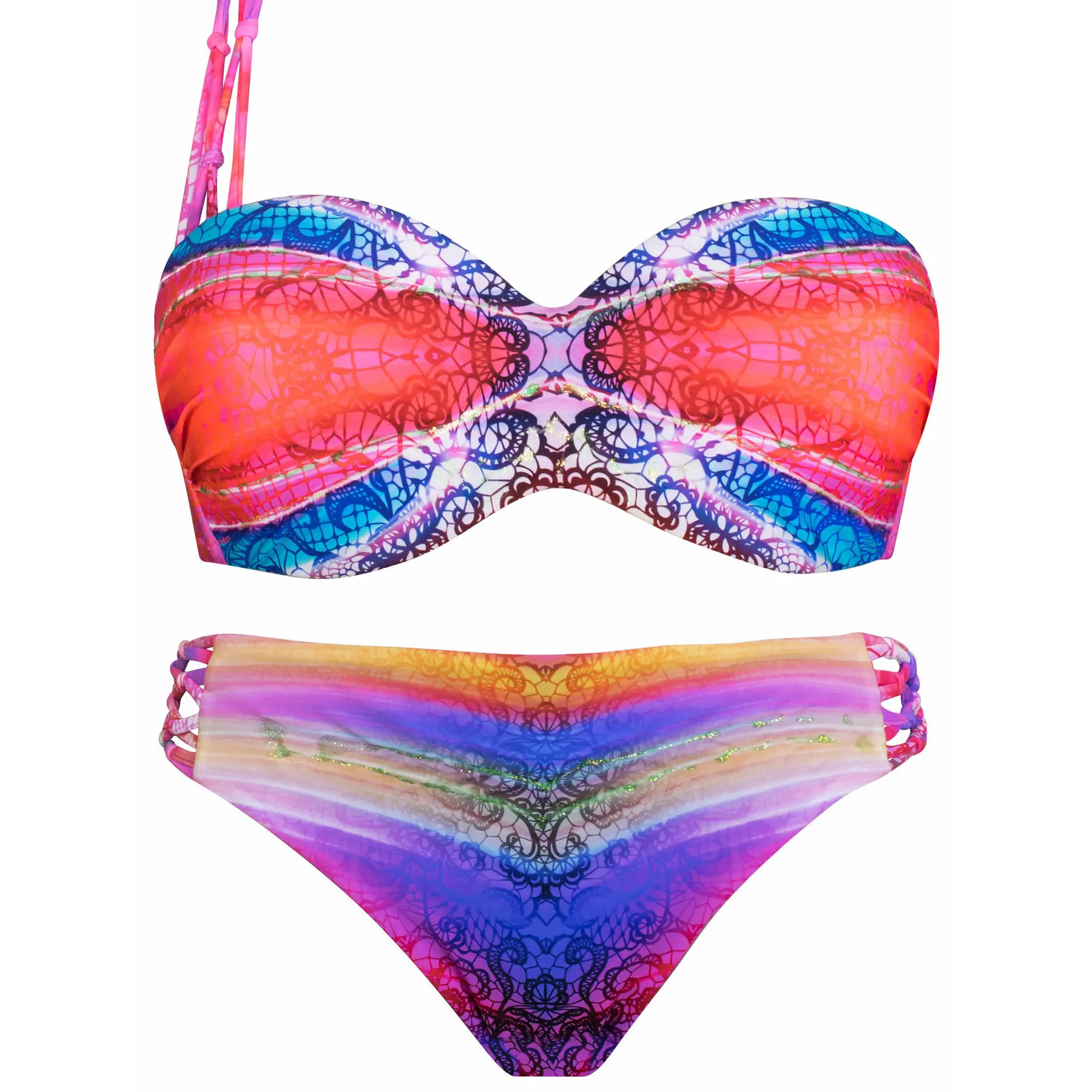 Costume da bagno due pezzi preformato donna  Rainbow