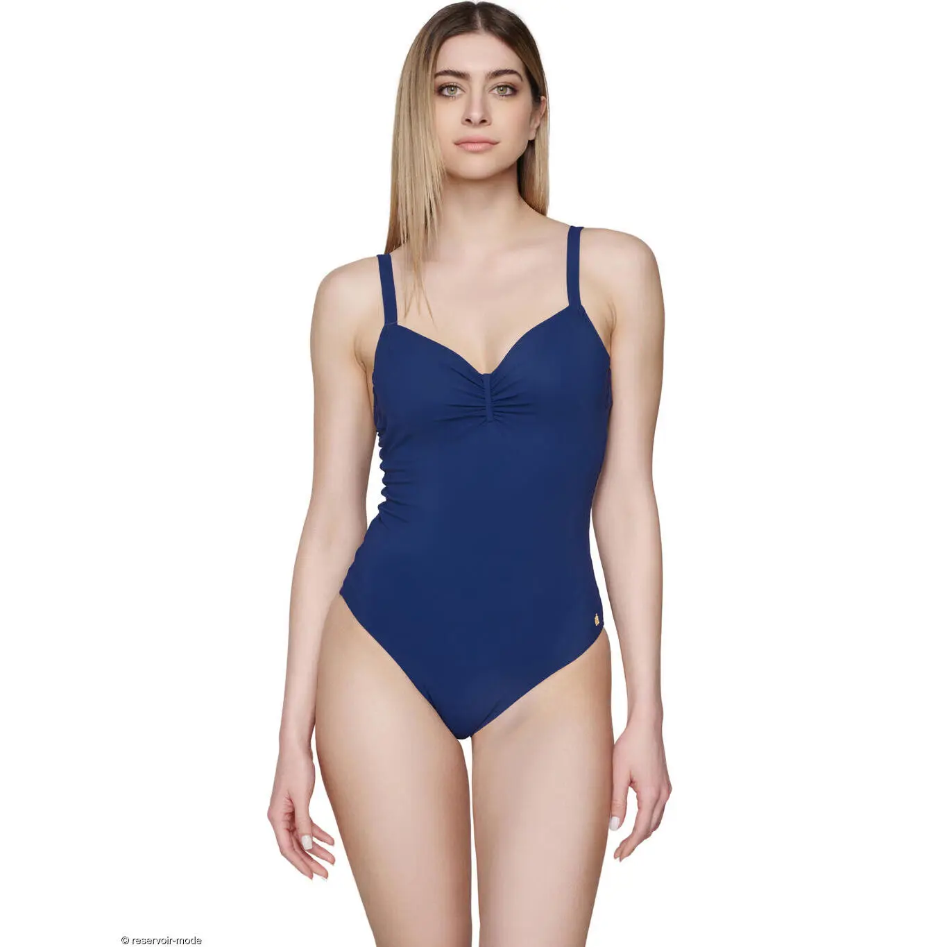 Costume da bagno intero con coppe plissettato donna  Blue Sense