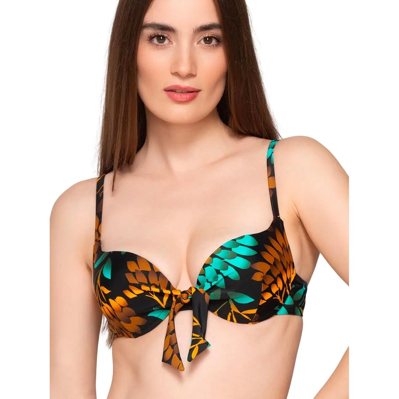 Image of Push-up Bikini-Oberteil für Frauen Luna Emerald