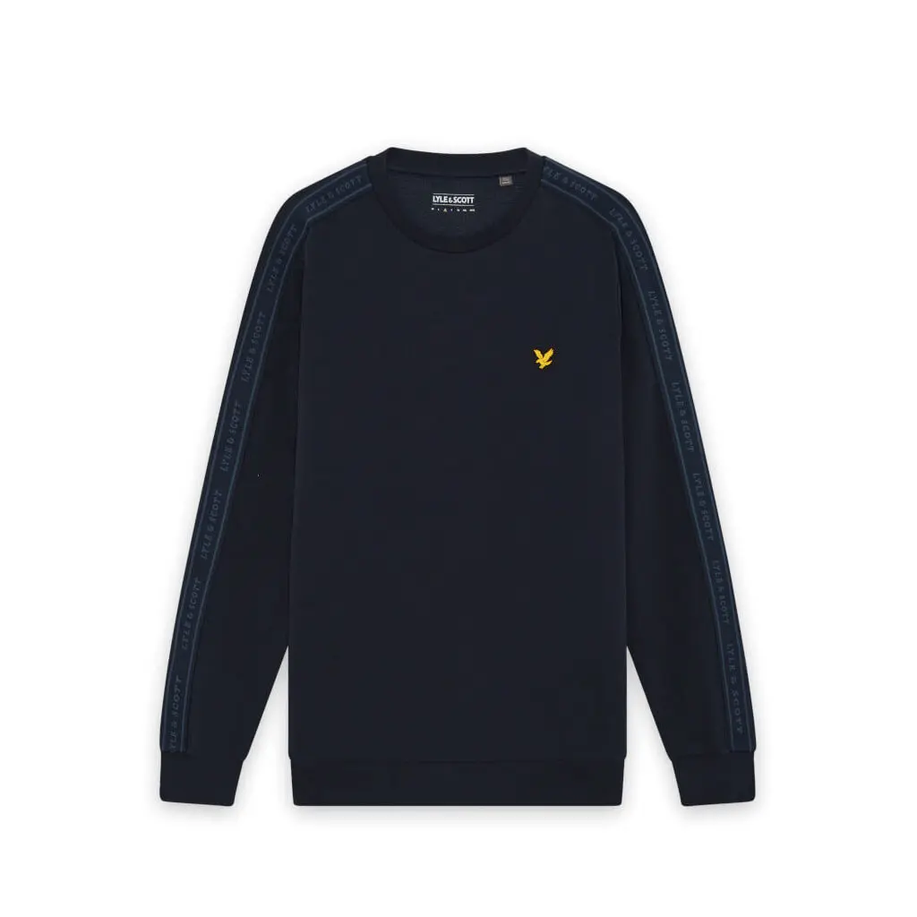 Lyle & Scott Bleu Sweater Jacquard Tape