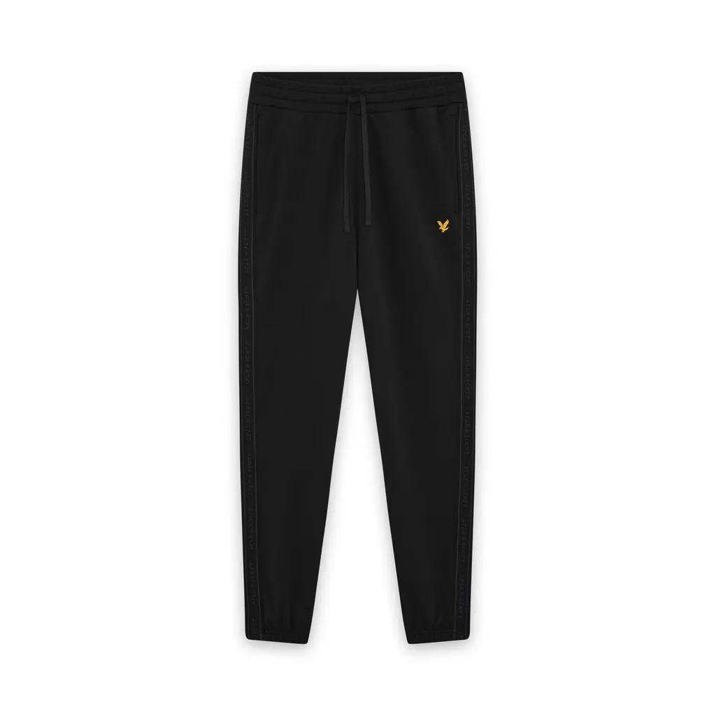 Lyle & Scott Men's Noir Jogging Trousers Jacquard Tape