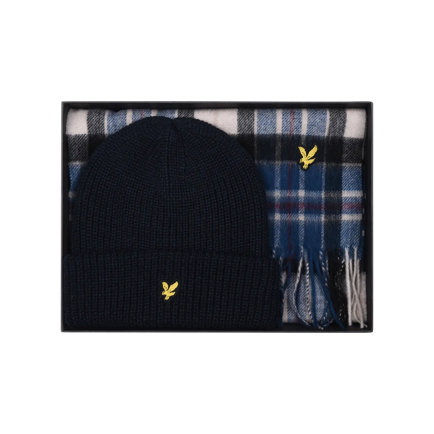 Image of Set aus Mütze und Schal Lyle & Scott Checked Lambswool