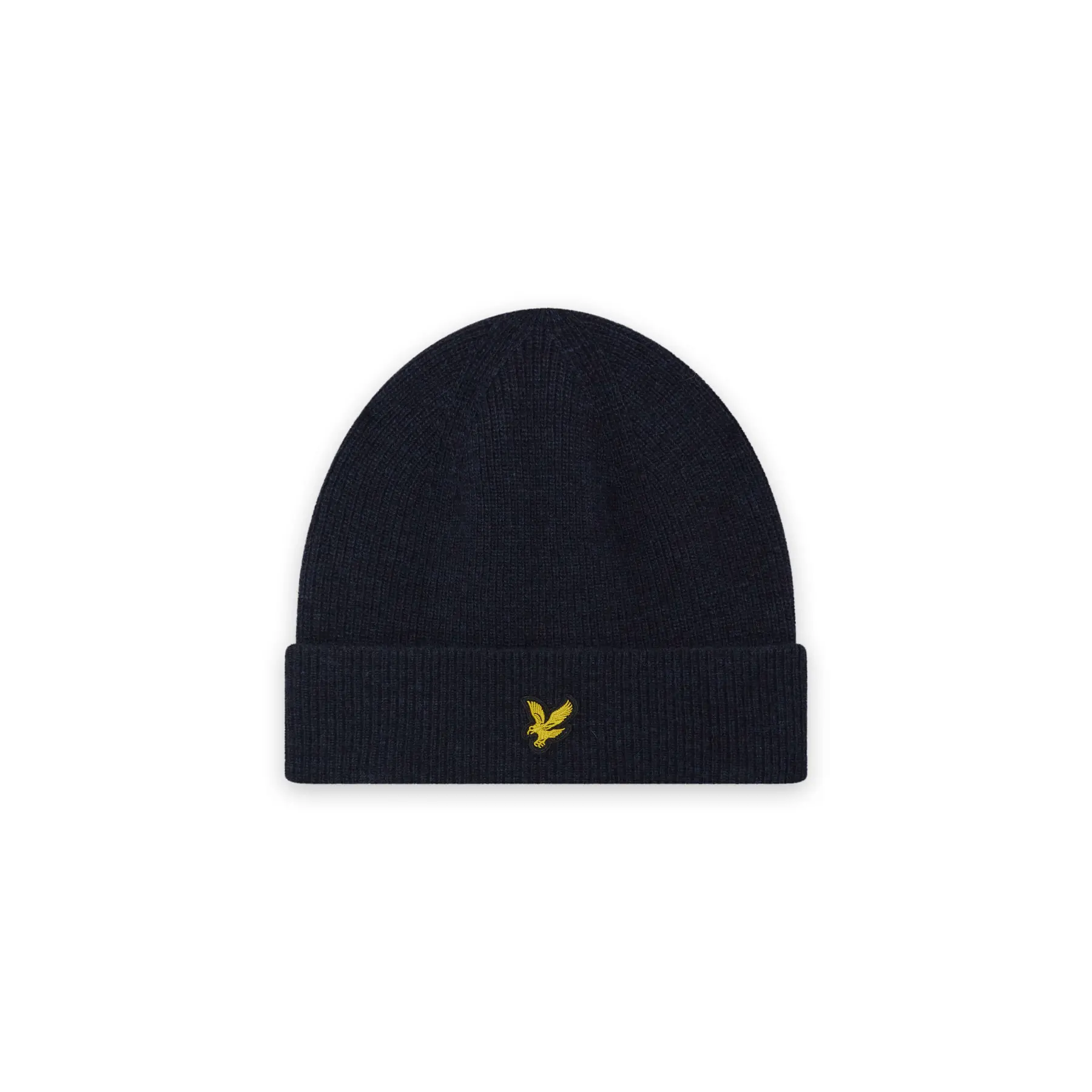 Lyle & Scott Bleu Ribbed Lambswool Beanie Blend