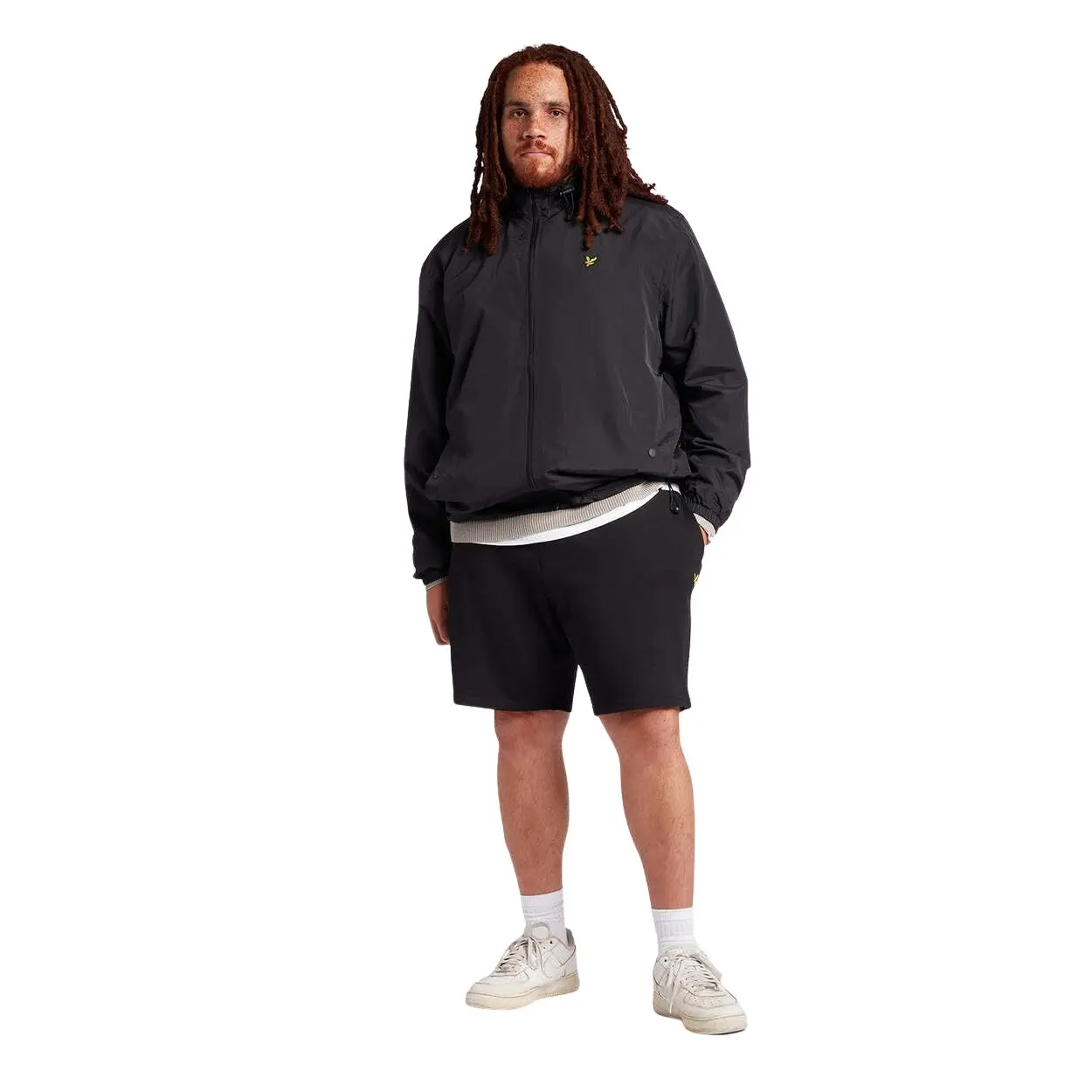 Giacca impermeabile con cappuccio con zip, taglie grandi