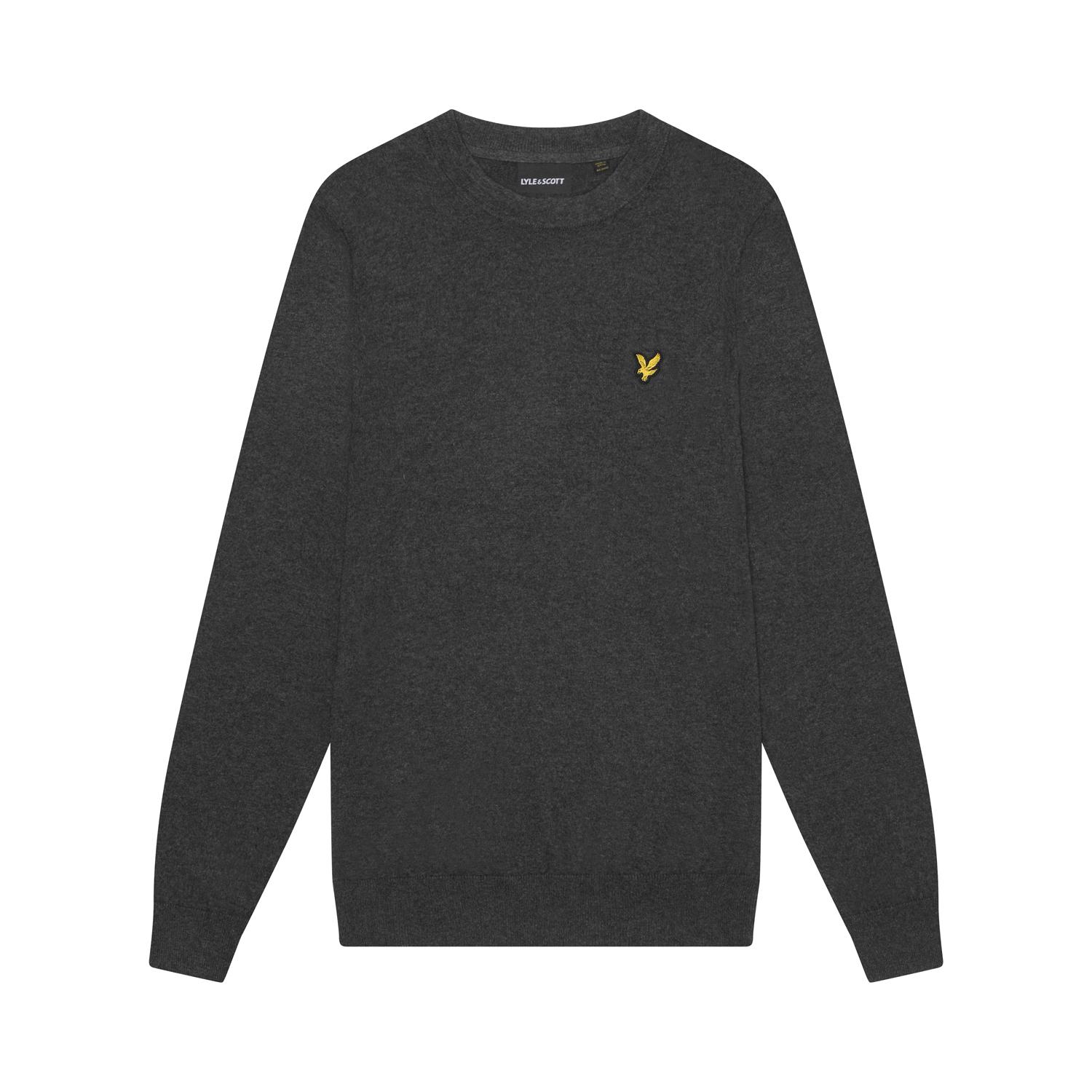 Maglione in cotone merino con scollo rotondo