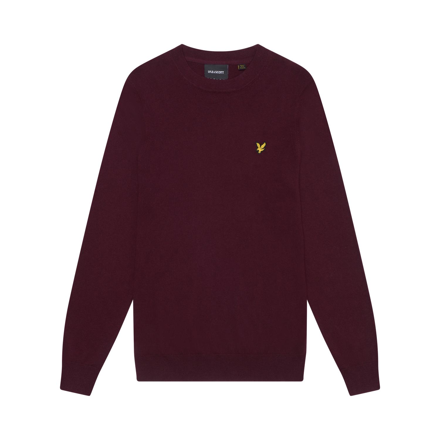 Maglione in cotone merino con scollo rotondo