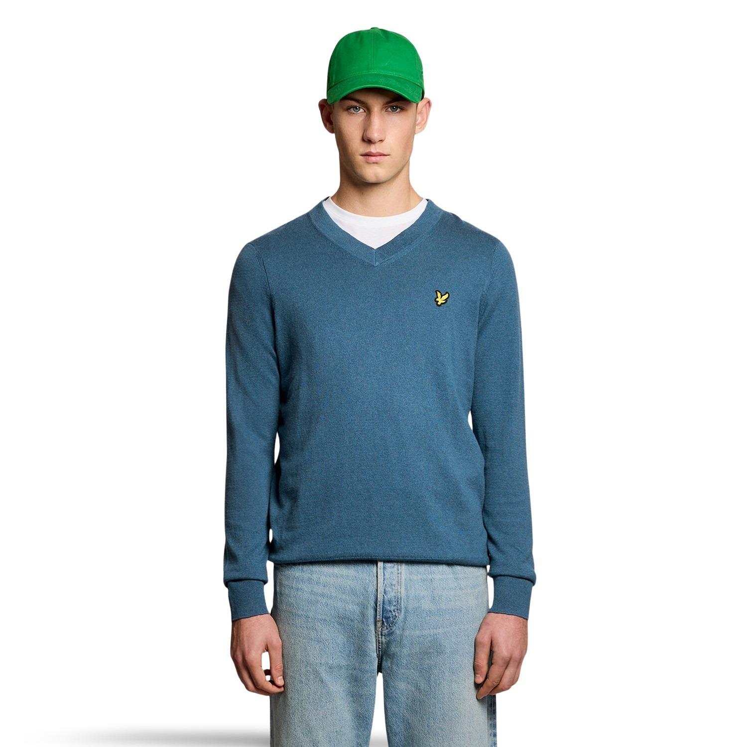 Pull col V in cotone merinos