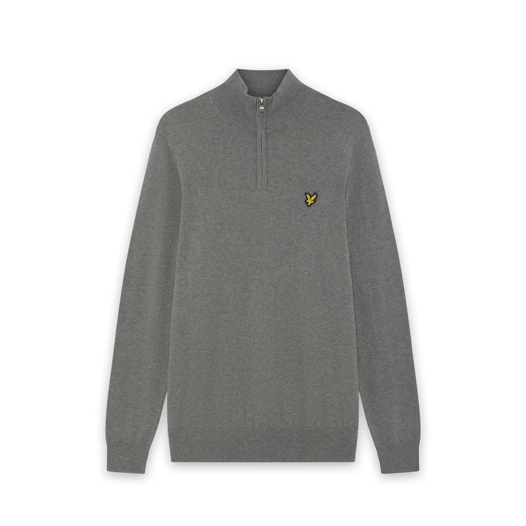 Maglione in cotone e lana merino 1/4 zip