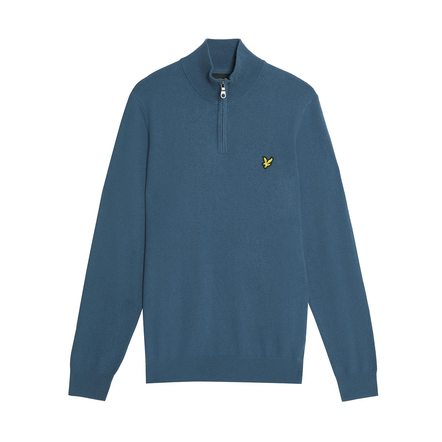 5059775764292 - Merinowolle Pullover mit 1 2 Reißverschluss Lyle & Scott