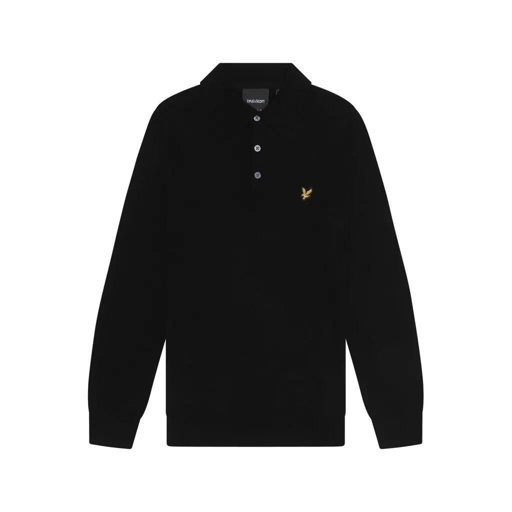 5059775850506 - Merino Langarm-Polo aus Baumwolle Lyle & Scott