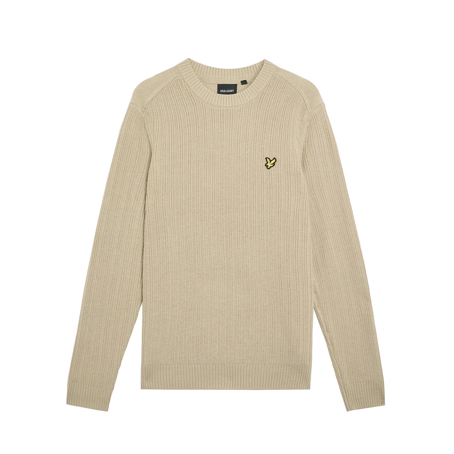 Maglia a coste con scollo rotondo