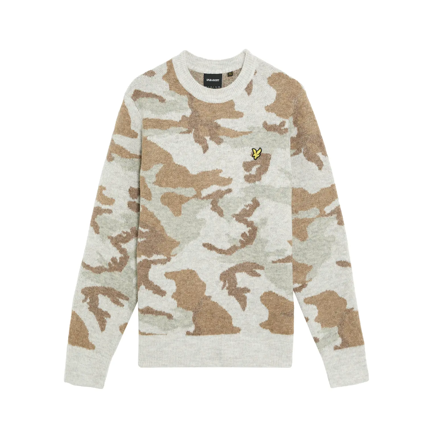 5063560985489 - Gebrushter Rundhals-Camouflage-Pullover Lyle & Scott
