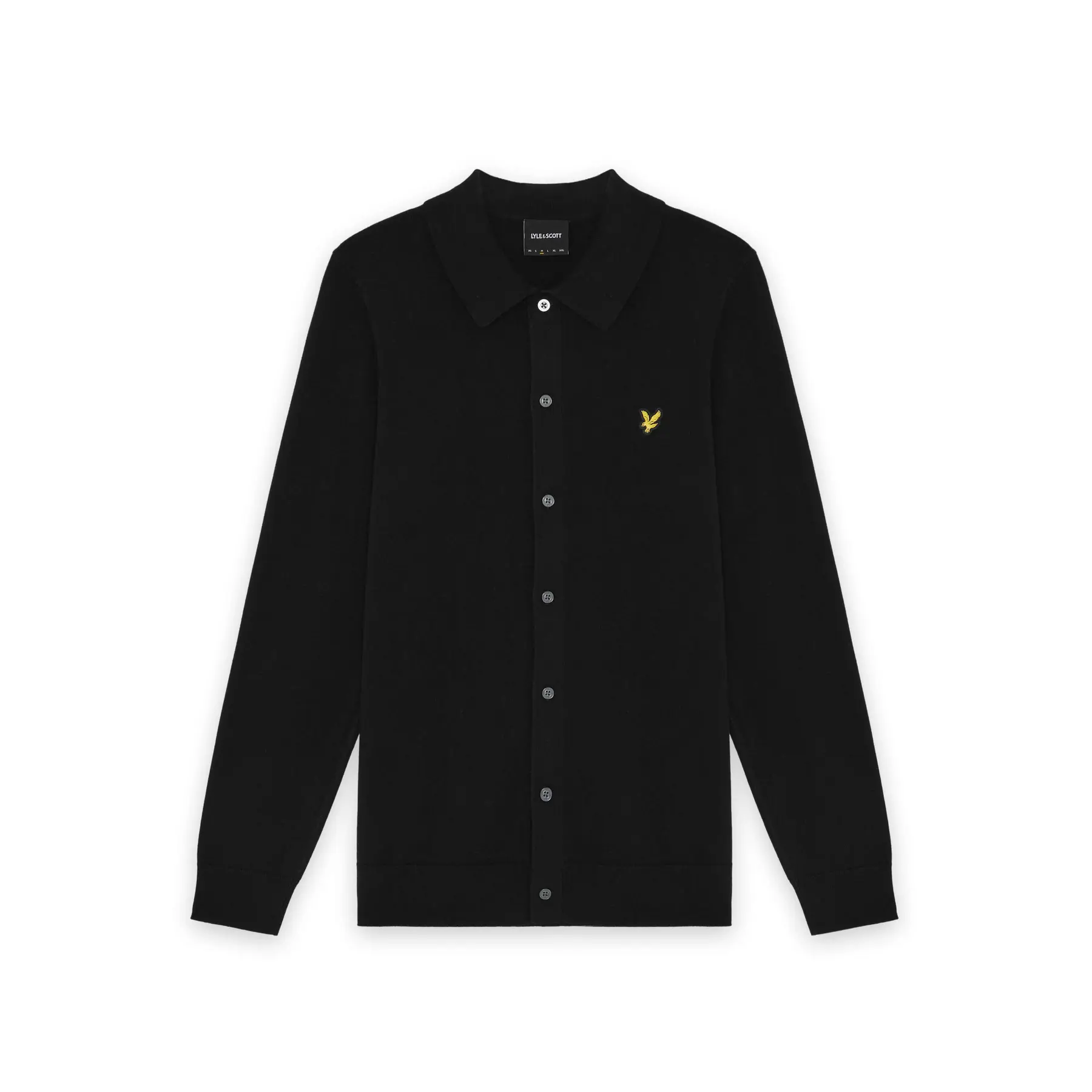 Camicia a maniche lunghe in cotone a maglia