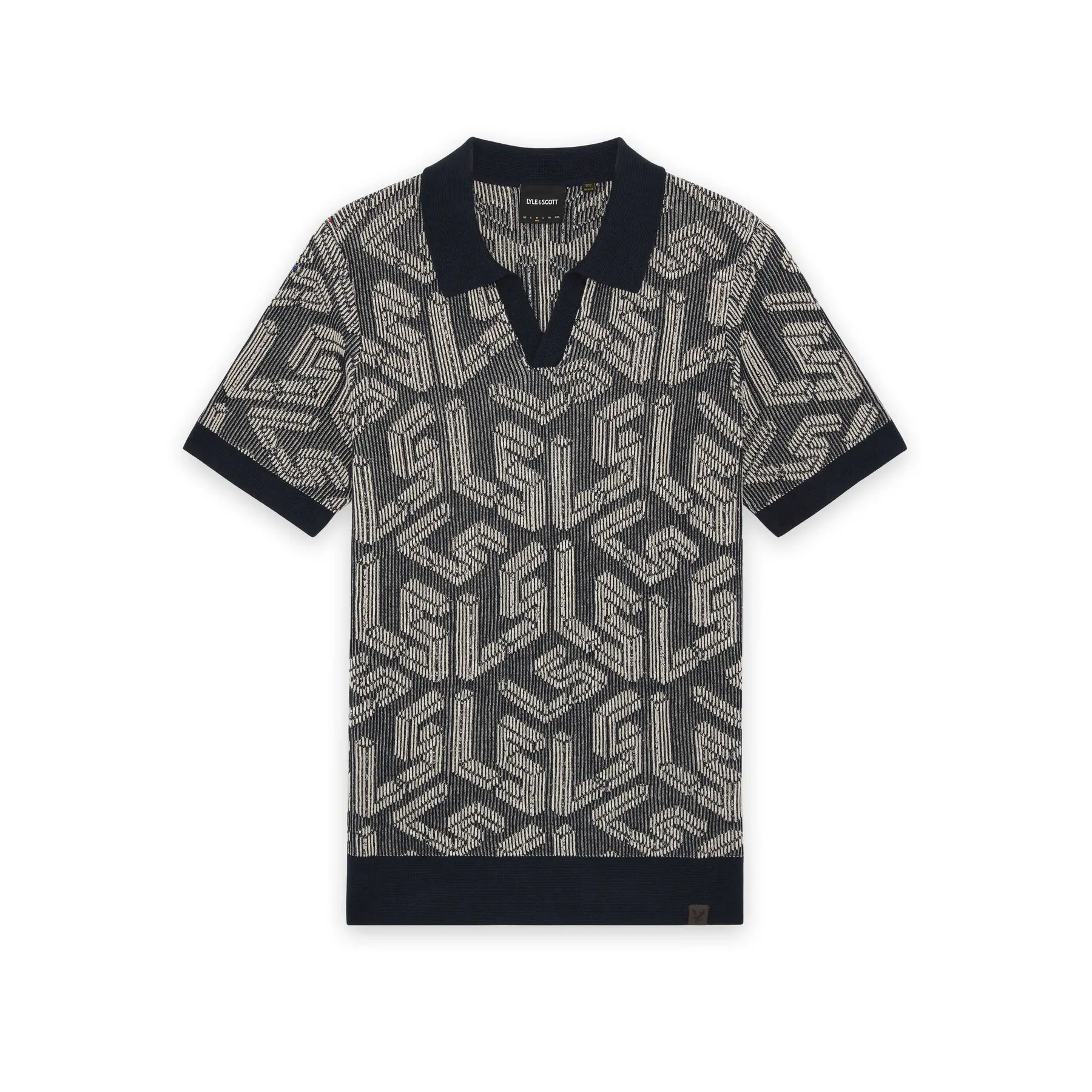 5063560864685 - Ripp-Polo aus Strick mit Emblem Lyle & Scott