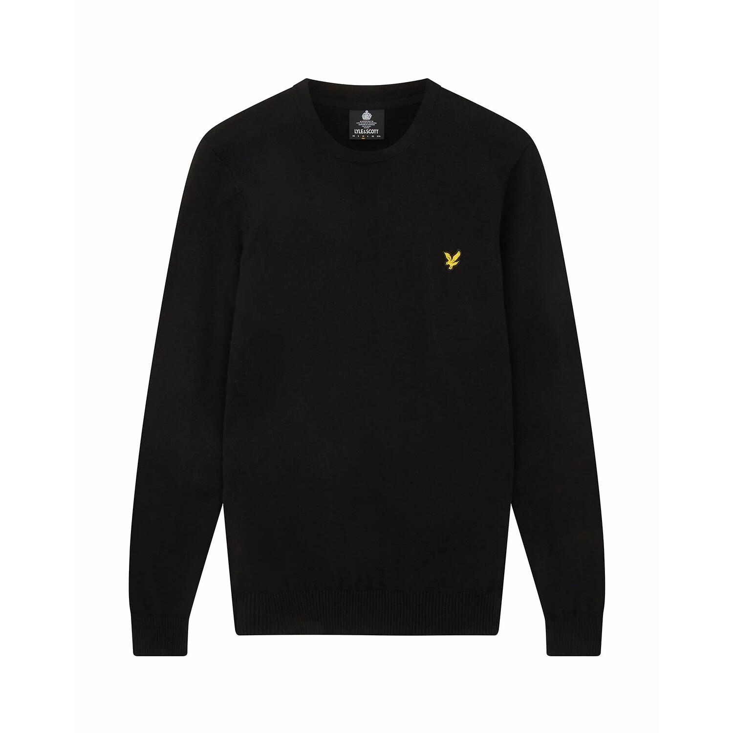 5054783594787 - Lyle & Cotton Merino Crew Neck Jumper Jet Black