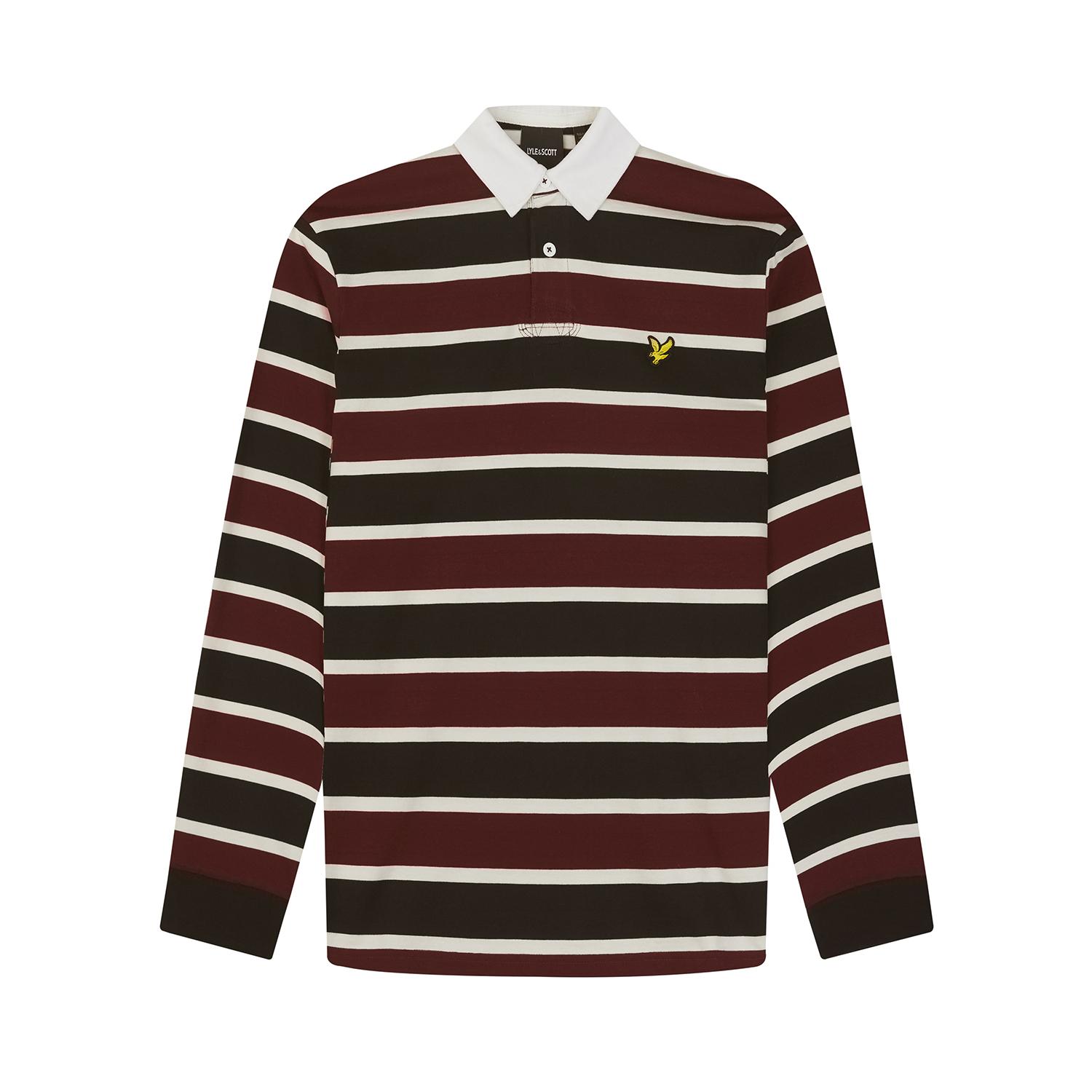 Polo a righe maniche lunghe