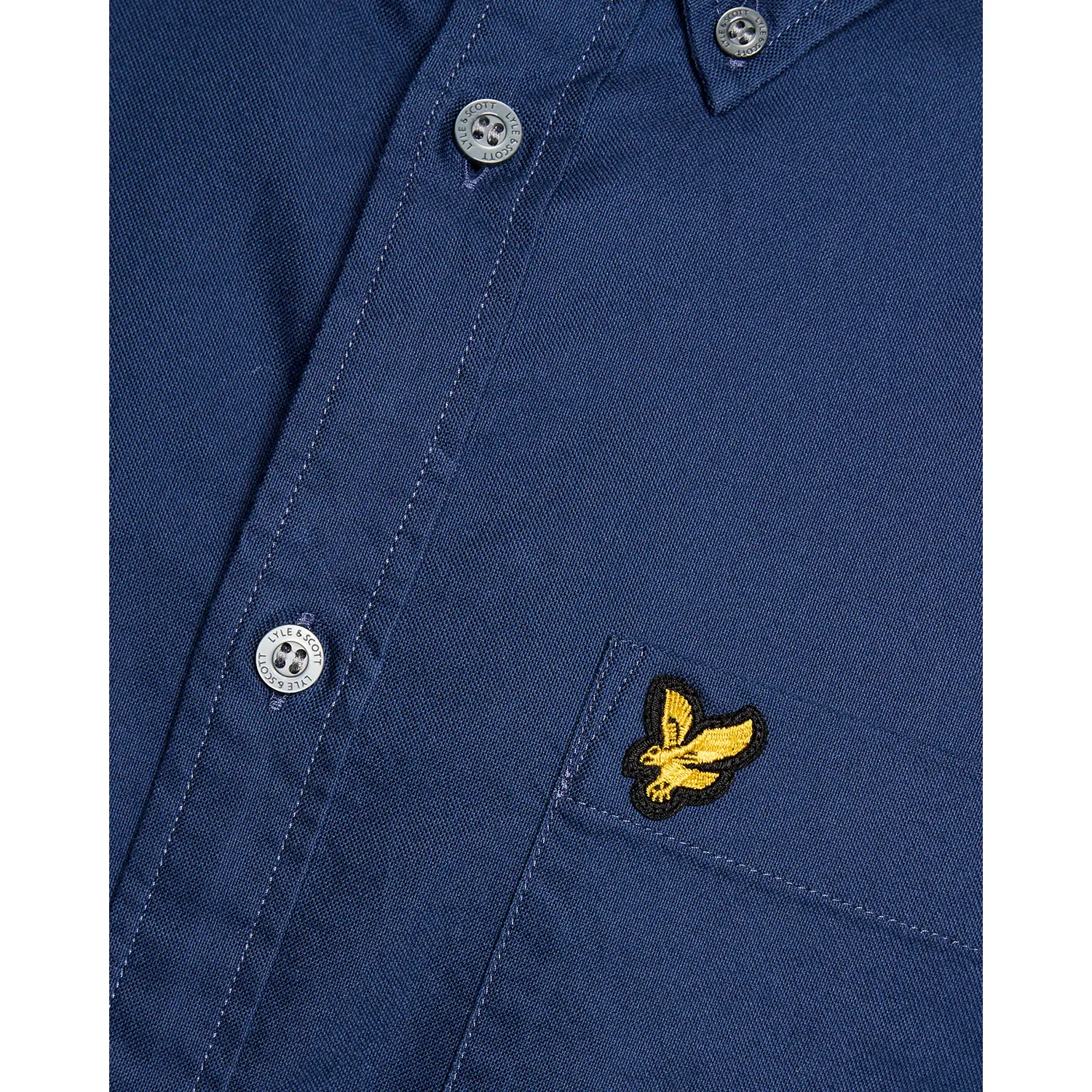 Lyle & Scott OXFORD SHIRT - Camicia - gun metal/white/grigio