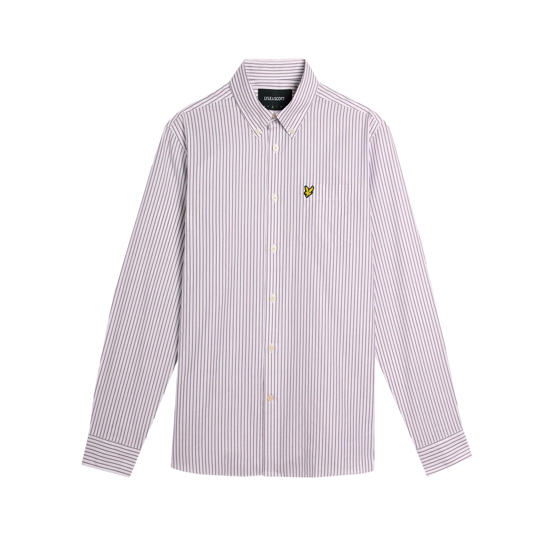 Camicia a righe a maniche lunghe  Jacquard