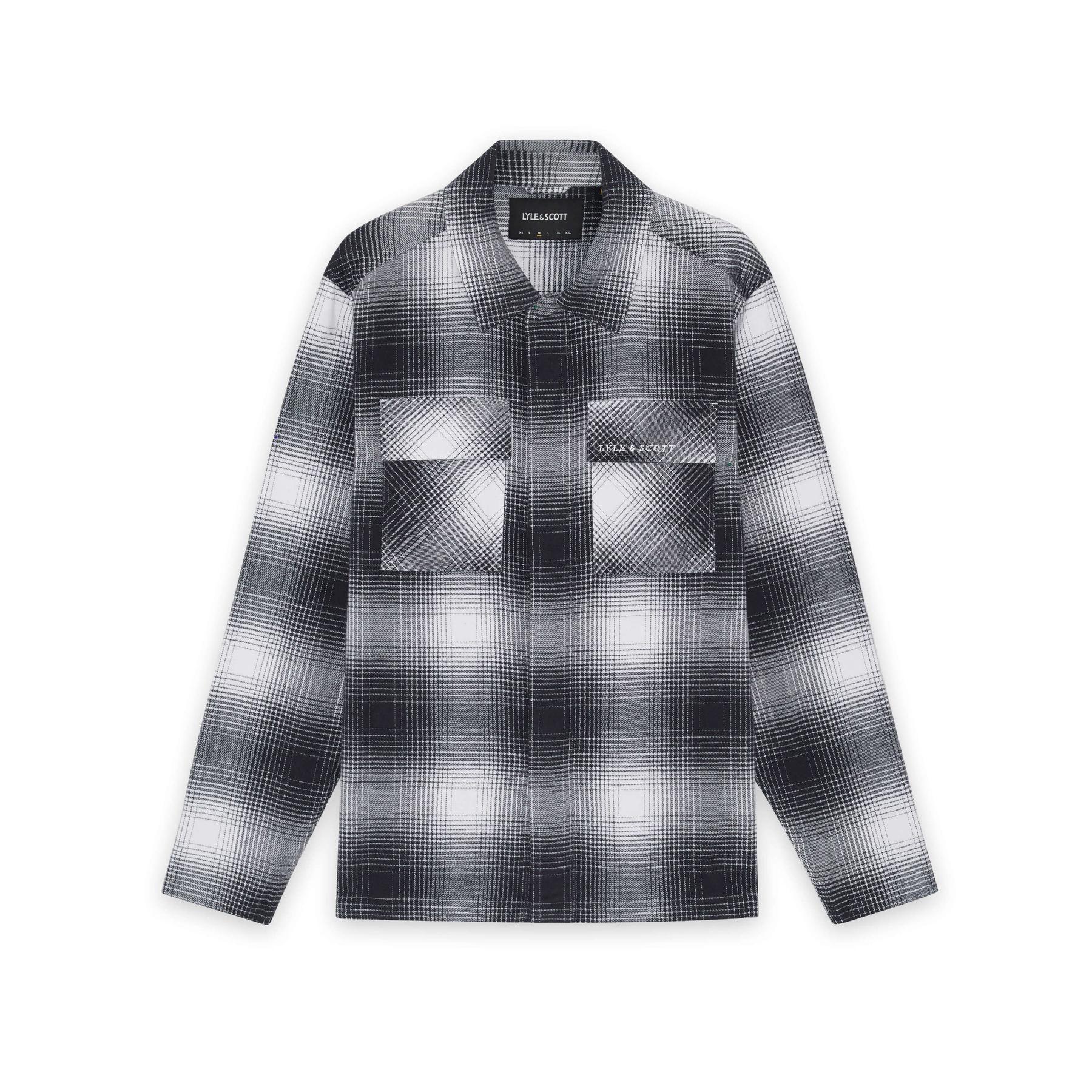 5063100845594 - Gemaschte Hemdjacke mit Schattierungsmuster Lyle & Scott