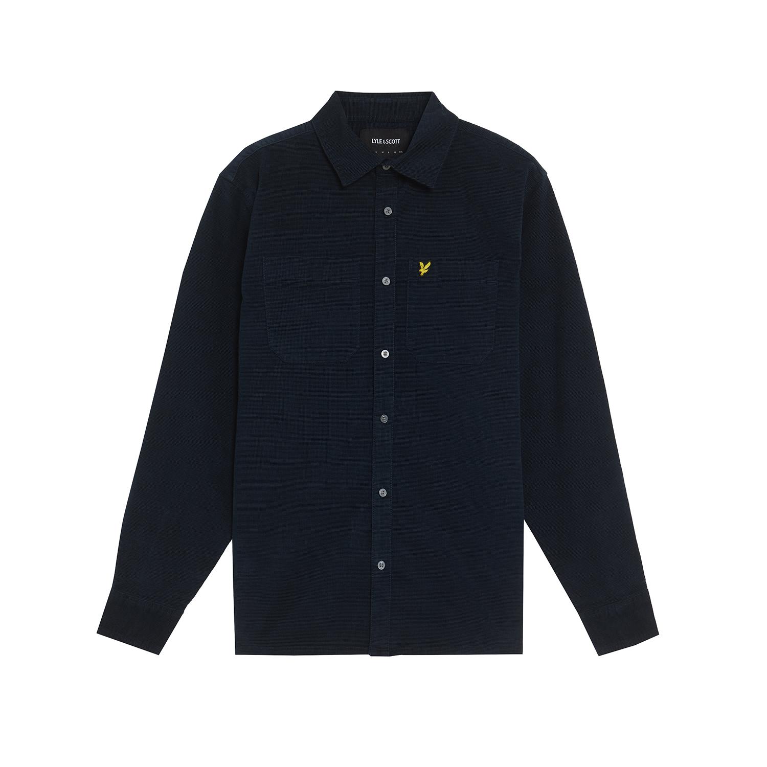 Camicia a maniche lunghe in velluto a coste