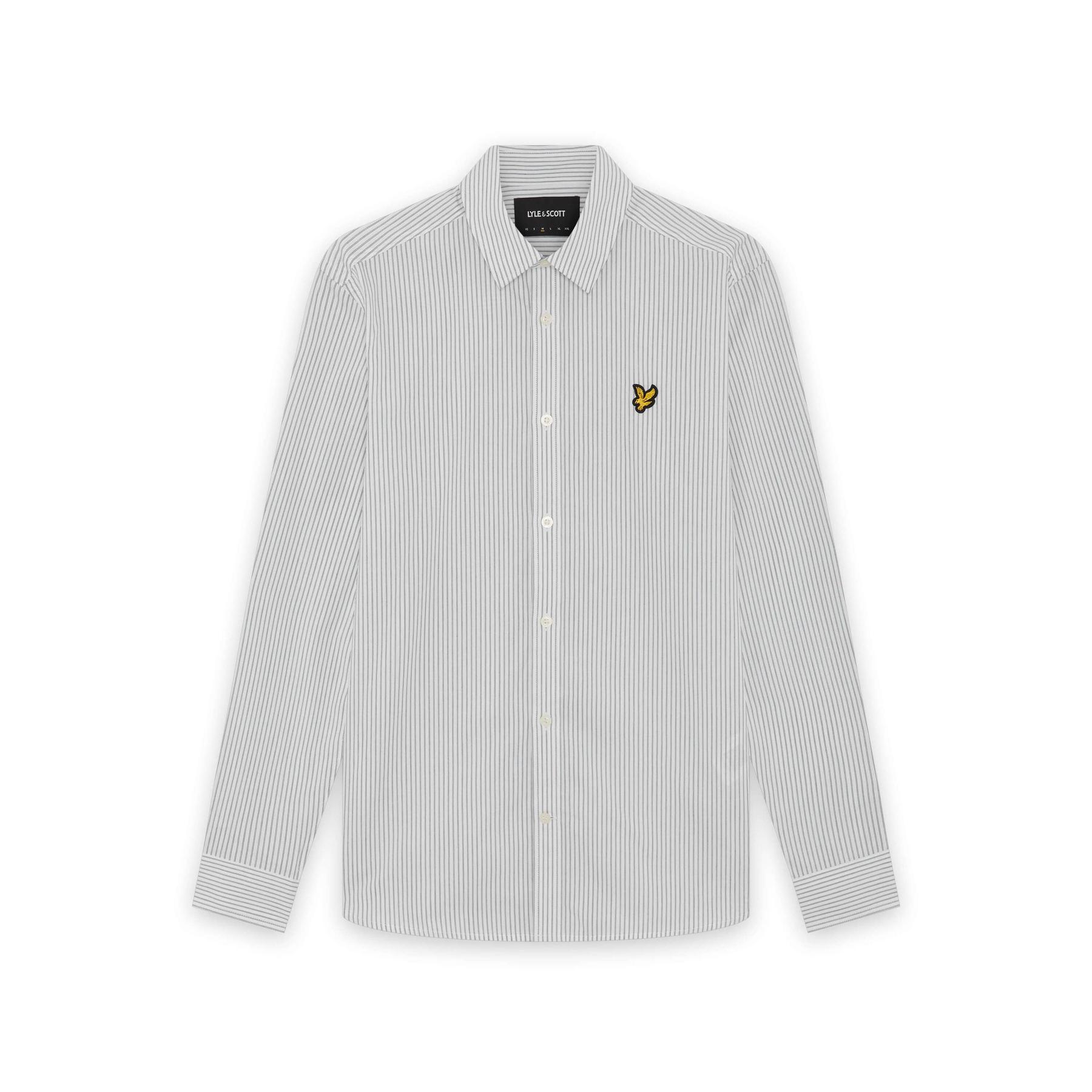 Camicia a maniche lunghe a righe doppie