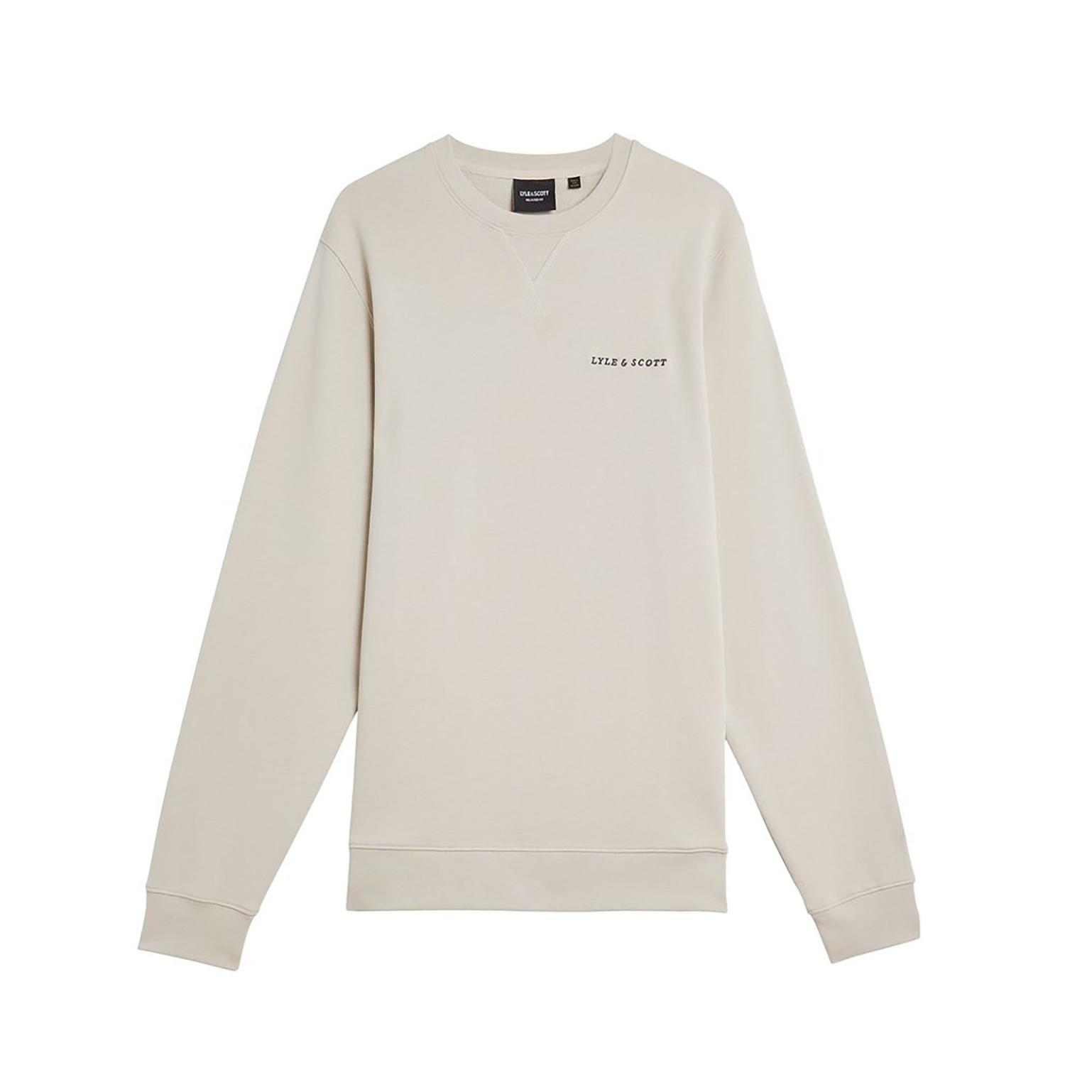 Felpa con ricamo a girocollo  Loopback