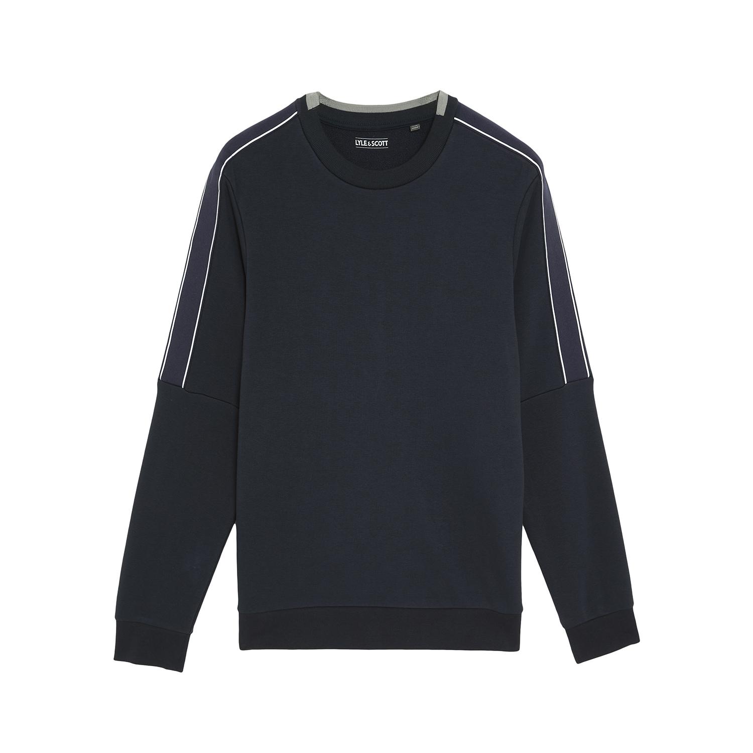 Felpa girocollo con bande Lyle & Scott