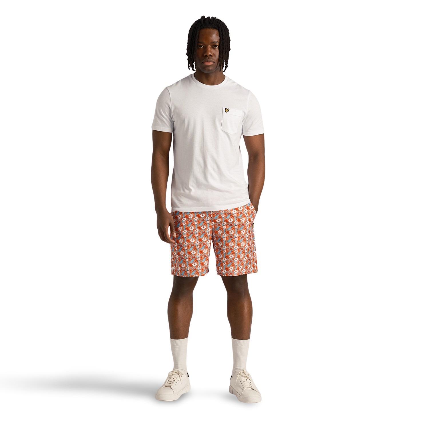 Short da resort con stampa floreale