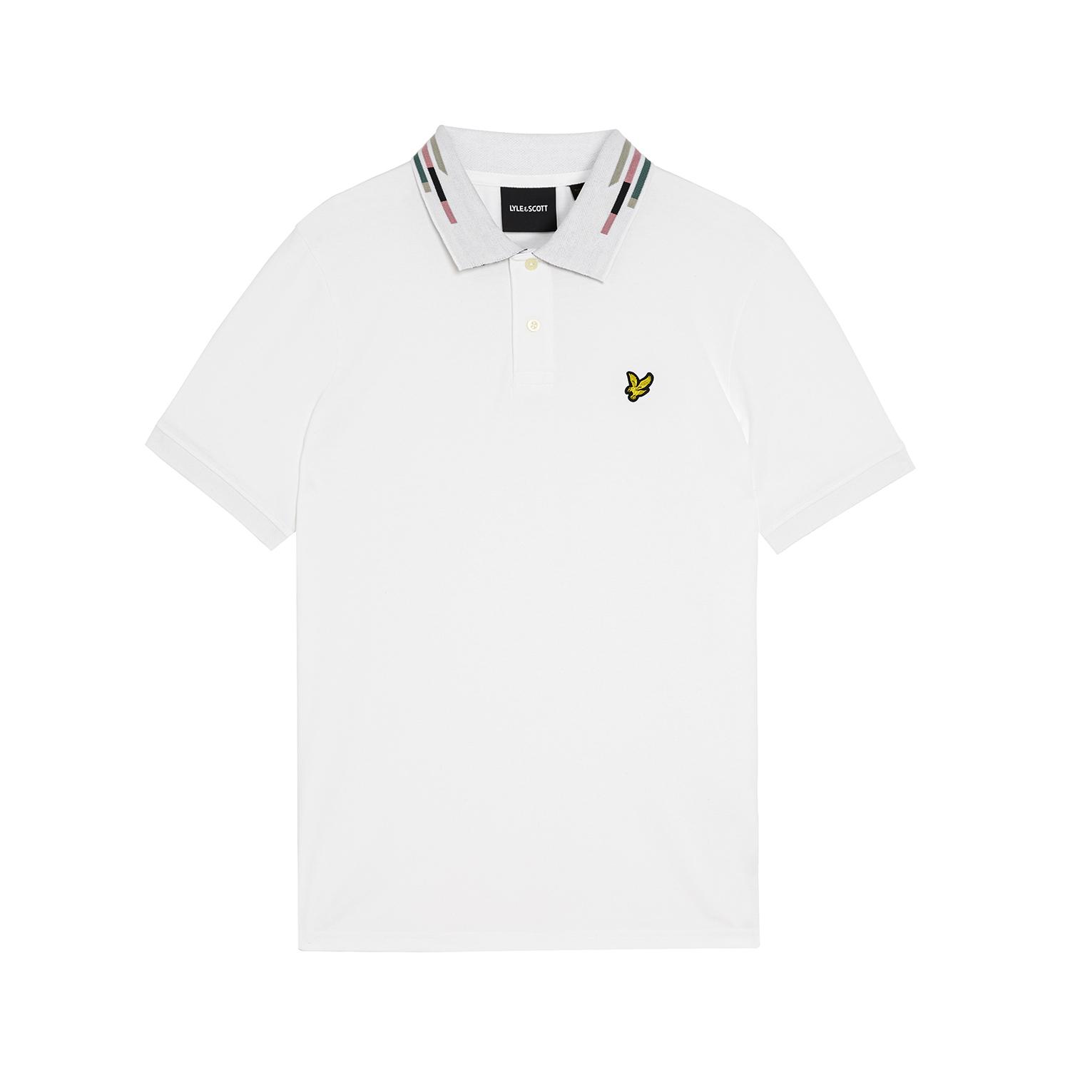 Polo rigato con bordi