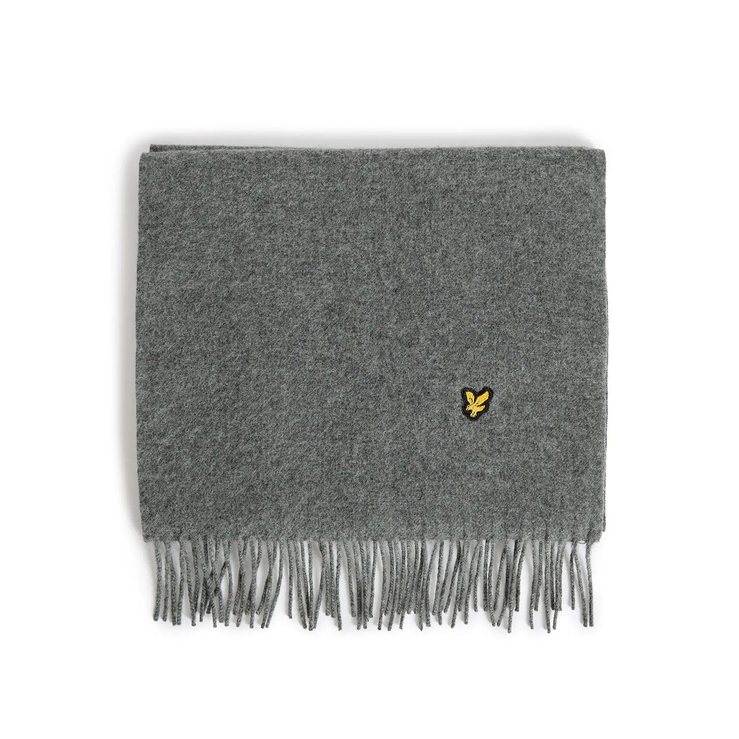 Lyle & Scott Gris Plain Lambswool Scarf