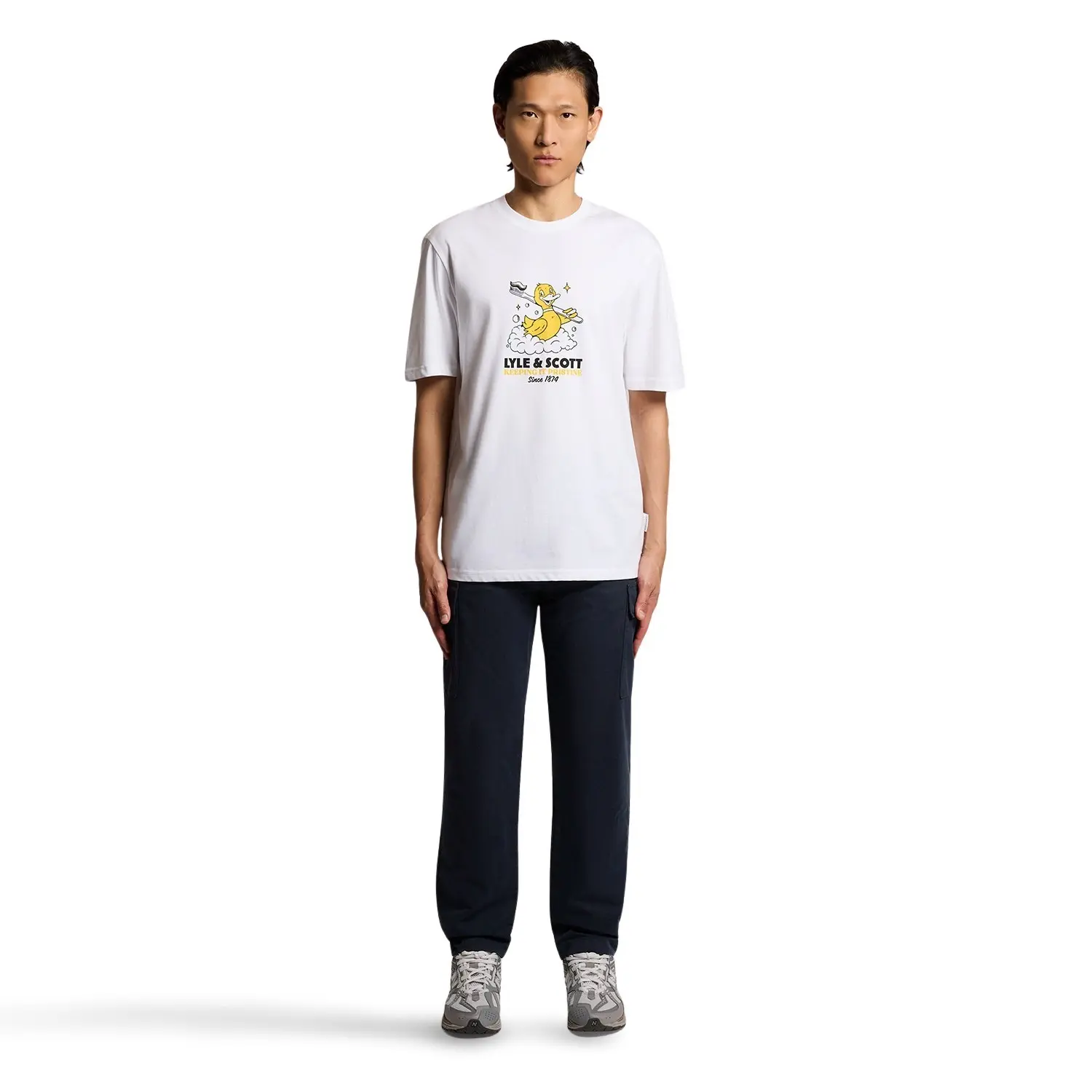 Lyle & Scott Men's Bleu Cargo Trousers