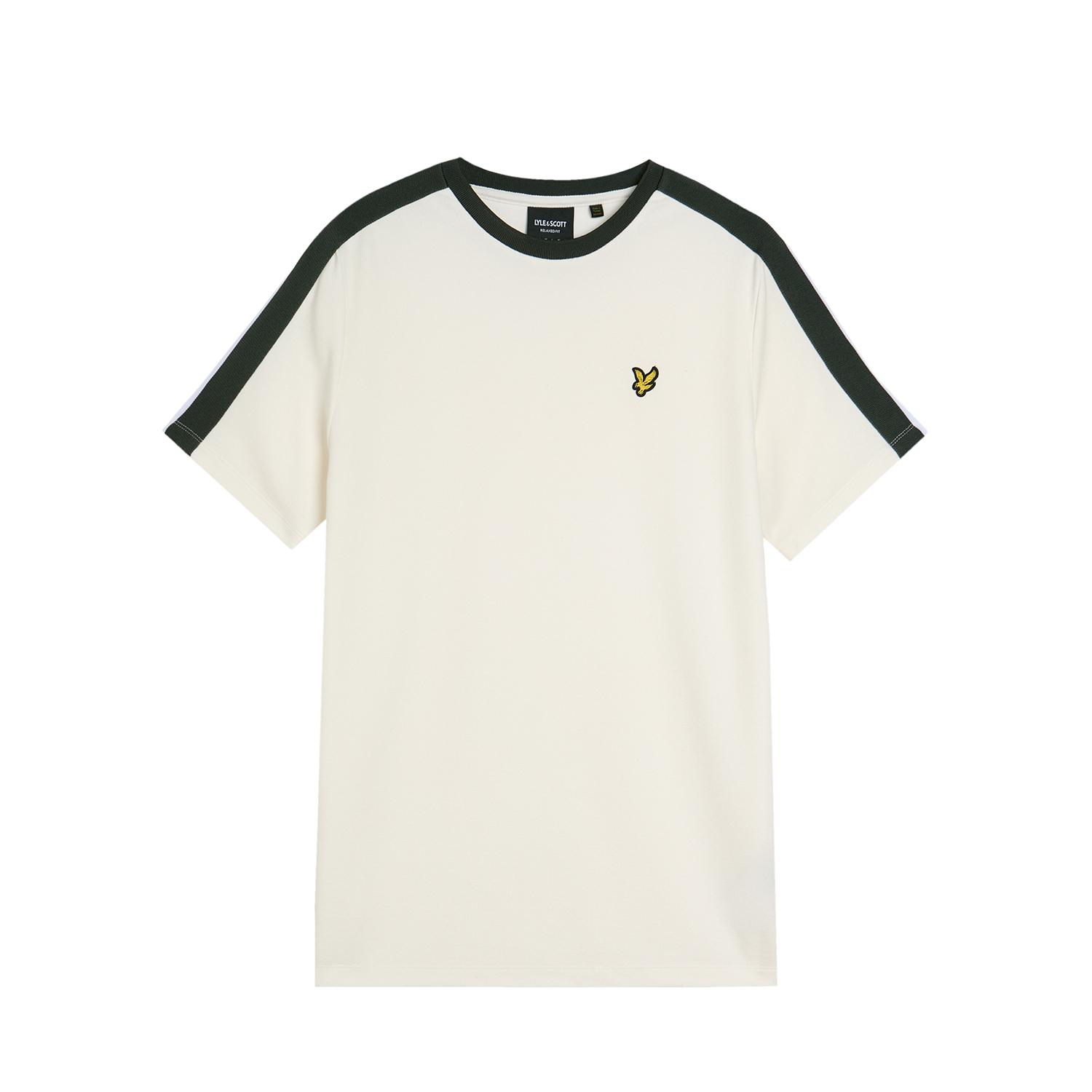 T-shirt con banda a contrasto