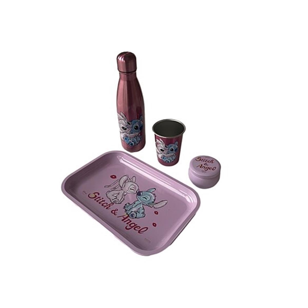 3700043311916 - Flasche mit Becher und rechteckigem Tablett Lilo & Stitch Angel Disney