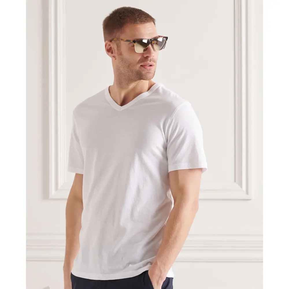 5059046750627 - Herren T-Shirt LIGHTWEIGHT ESSENTIAL V NECK Optic Weiß